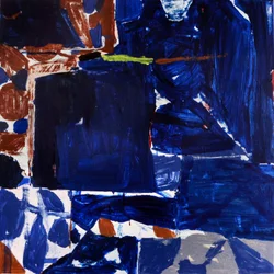 Tiefblaue Abstraktion