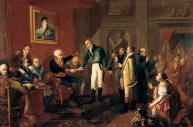 Spanischer Unabhängigkeitskrieg: „Der Generalkapitän von Valencia trifft den britischen Konsul kurz vor der französischen Invasion“ (Gemälde)