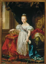 Königin Isabel II. im Alter von acht Jahren