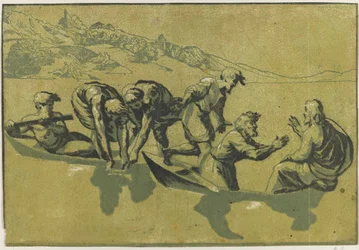 Der wunderbare Fischfang nach Raphael, ca. 1540