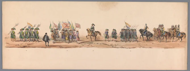 Historischer Umzug zum zweihundertjährigen Jubiläum der Universität Utrecht, 1836 (Tafel 9)