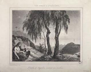 Der Schatten Napoleons besucht sein Grab, Ansicht von St. Helena