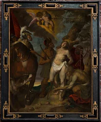 Pfarrkirche (Parochiekerk Sint-Walburga). Heiliger Sebastian. Öl auf Holz.