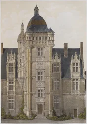 Schloss Saint-Ouen, Mayenne, Illustration aus 