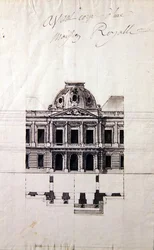 Entwurf für eine Fassade eines königlichen Hauses