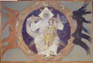 Heilige Dreifaltigkeit, Vorbereitende Skizze für die Alexander-Newski-Kathedrale in Warschau, 1907