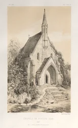 Architektur Pittoresque oder Denkmäler des 15. und 16. Jahrhunderts: Schlösser Frankreichs des 15. und 16. Jahrhunderts: Pl. 22, Kapelle von Fontaine-Jean (Loiret)
