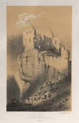 Architektur Pittoresque oder Denkmäler des 15. und 16. Jahrhunderts: Schlösser Frankreichs des 15. und 16. Jahrhunderts: Pl. 30, Schloss von Crussol (Drôme)