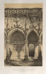 Architektur Pittoresque oder Denkmäler des 15. und 16. Jahrhunderts: Schlösser Frankreichs des 15. und 16. Jahrhunderts: Pl. 41, Galerie des Schlosses von Jouancy (Saône-et-Loire)