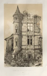 ...Pl. 24, Ruinen des Schlosses von Champlost Yonne, veröffentlicht 1860