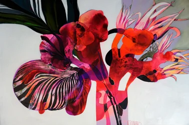 Lebendige abstrakte Blumen