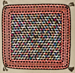 Tumbling Blocks Quilt, ca. 1865-70
