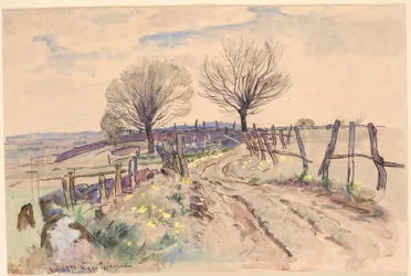 Landschaft mit Feldweg
