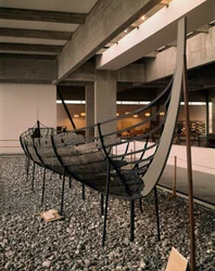 Wikingerschiff (Drakkar oder Langskip) gefunden im Roskilde-Fjord, Dänemark, um 1030