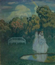 In Schatten getauchter Park, 1904