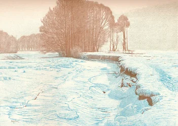 Winter am Ufer der Garam, 1909