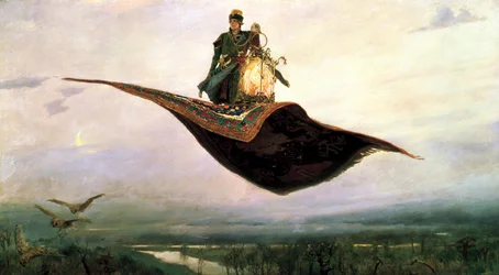 Ritt auf einem fliegenden Teppich, 1880