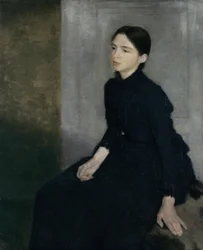 Porträt einer jungen Frau, die Schwester des Künstlers Anna Hammershoi