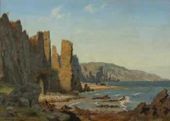 Strandformation auf Bornholm. Szene aus Rø
