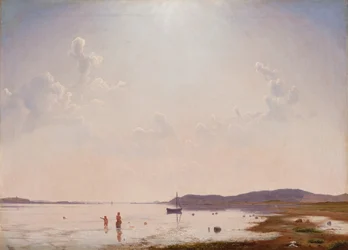 Blick auf den Roskilde-Fjord bei Frederikssund, Seeland