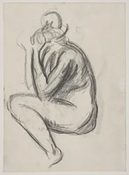 Sitzendes weibliches Modell