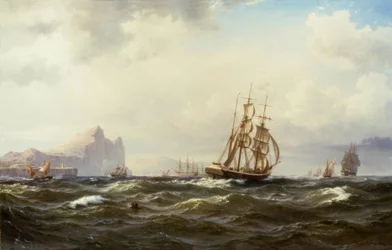 Schiffe in der Straße von Gibraltar