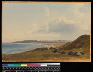 Blick auf Hesbjerg vom Hornbaek-Anwesen, 1857