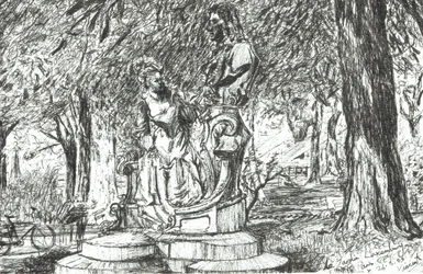 Statue im Jardin Luxemburg Paris, 2003
