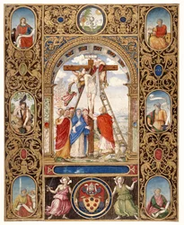 Marlay Cutting IT.34: Die Kreuzabnahme und Randfragmente aus einem Missale von Papst Clemens VII., nach 1523