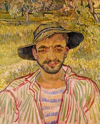 Büste eines Bauerngesichts mit Strohhut. 1889. Maße: 61x50 cm. Galleria Nazionale d