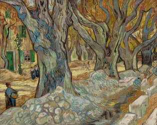 Die großen Platanen (Straßenarbeiter in Saint-Rémy)