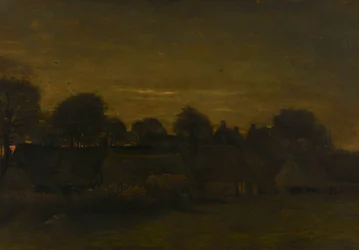 Bauerndorf in der Dämmerung