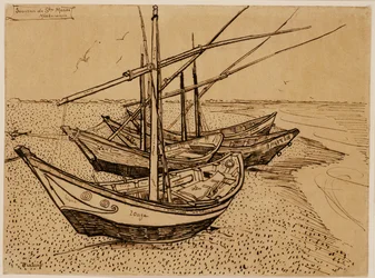 Fischerboote am Strand von Saintes-Maries-de-la-Mer