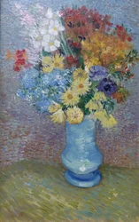 Blumen in einer blauen Vase, ca. 1887