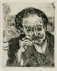 Der Mann mit der Pfeife: Porträt von Doktor Gachet, 1890