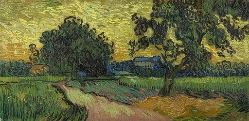 Landschaft in der Dämmerung