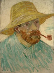 Selbstbildnis mit Strohhut