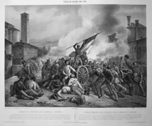 Die Schlacht von Albergo della Campana in Mestre am 27. Oktober 1848 während der Belagerung von Venedig 1848-9
