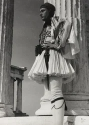 Griechischer Soldat auf der Akropolis, Athen, aus dem 
