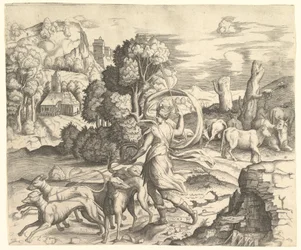 Diana die Jägerin in einer Landschaft, ca. 1530-1542