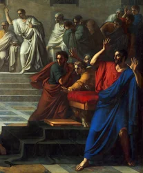 Tod von Caesar, 15. März 44 v. Chr., von Vincenzo Camuccini (1771-1844)