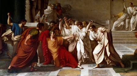 Der Tod von Julius Caesar (Detail)