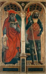 Heilige Hieronymus und Alexander. Polyptychon aus Santa Maria delle Grazie, 1500-1505