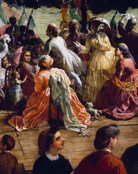 Vittorio Emanuele II bei der Einweihung des Denkmals für Dante auf der Piazza della Signoria in Florenz 1865 (Detail)