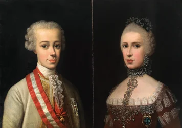 Porträts von Leopold, Großherzog der Toskana 1747-1792 und Maria Luisa von Spanien 1745-1792, ca. 176