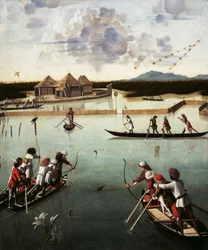 Jagd auf der Lagune, ca. 1490-5