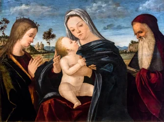 Jungfrau und Kind mit der Heiligen Katharina und dem Heiligen Hieronymus, um 1503