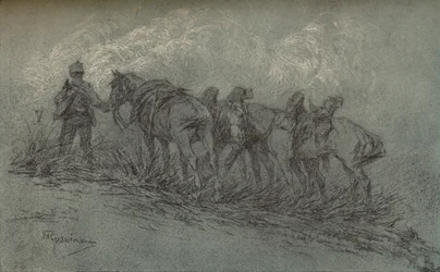 Kreidestudie von Vittorio Guaccimanni, um 1900