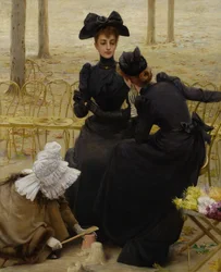 Gespräch im Jardin du Luxembourg (Lebensdaten des Künstlers: 1859-1933)