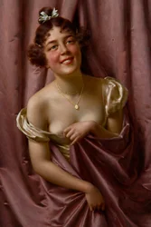 Dame in Lila